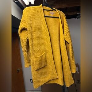 Love Tree Mustard Yellow Knit Cardigan